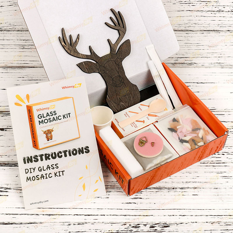 Deer Head Glass Mosaic Kit