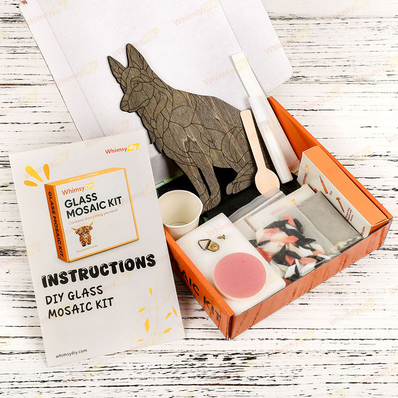 German Shepherd Glass Mosaic Kit