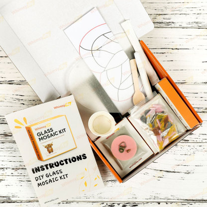 Whimsy DIY Sunflower Heart Glass Mosaic Kit Puzzles