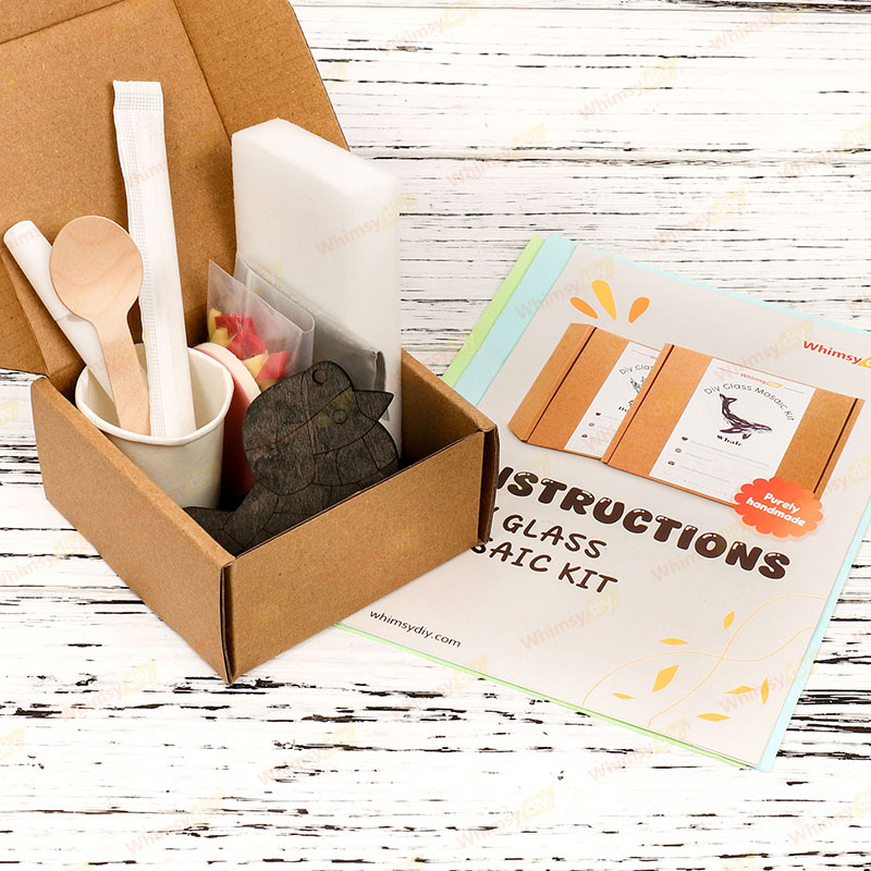 Winter Birds Christmas Ornaments Glass Mosaic Kit- Style 3