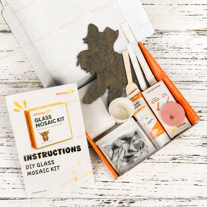 Whimsy DIY Schnauzer Glass Mosaic Kit Puzzles