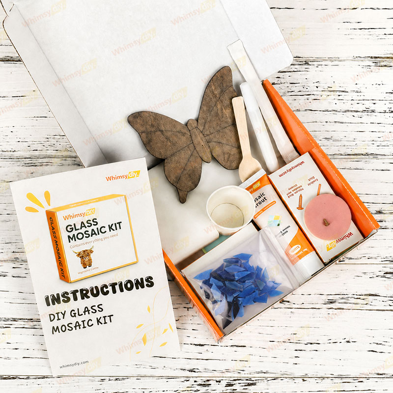 Whimsy DIY Fridge Magnet- Butterfly Glass Mosaic Kit Puzzles