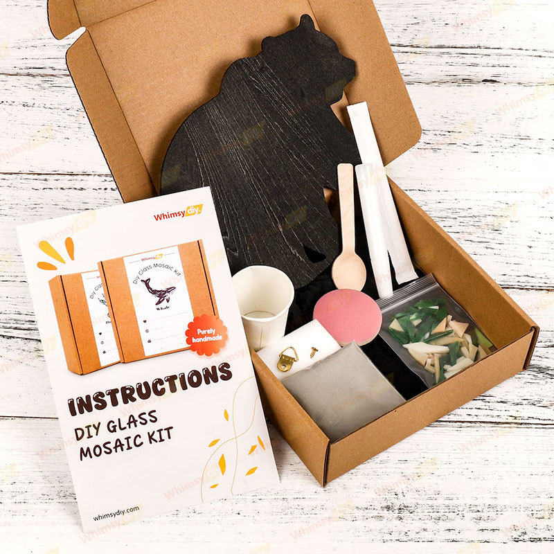 Grizzly Bear Glass Mosaic Kit | DIY Arts & Crafts Kit for Adults