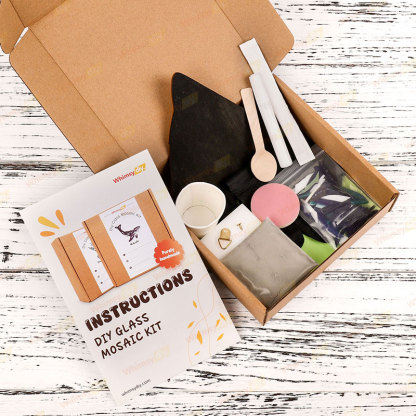 Mountain Stained Glass Mosaic Kit - Blue Illusion