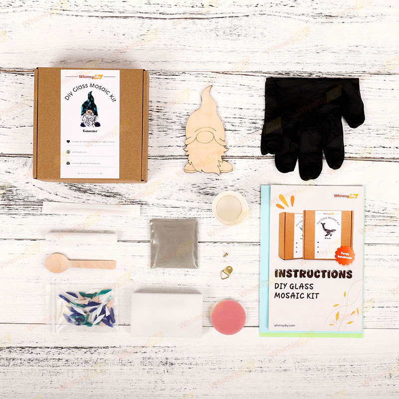 Gnome Glass Mosaic Kit | DIY Arts & Crafts Kit for Adults