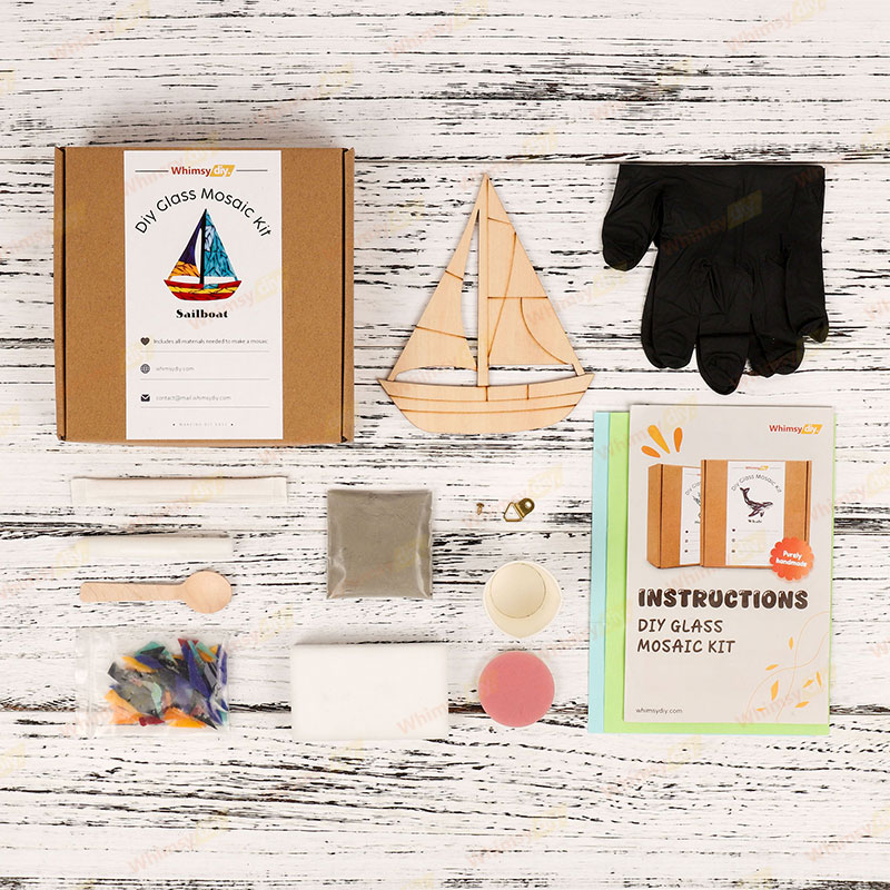 Sailboat Stained Glass Mosaic Kit