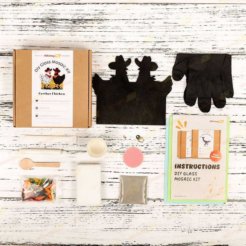 Cowboy Chicken Glass Mosaic Kit