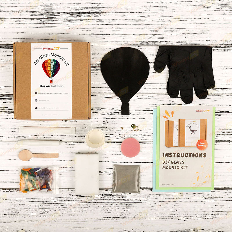 Hot Air Balloon Glass Mosaic Kit