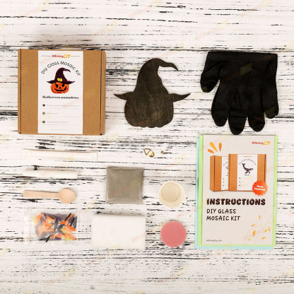 Halloween Pumpkin Glass Mosaic Kit