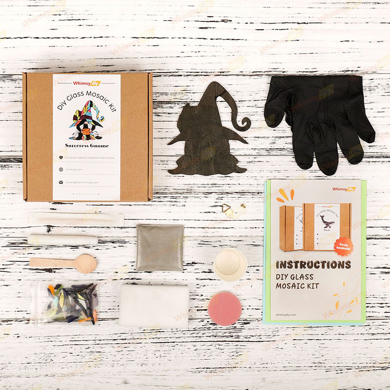 Sorceress Gnome Glass Mosaic Kit