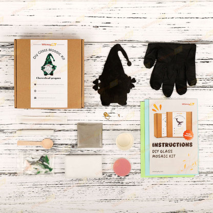 Clover Gnome Glass Mosaic Kit