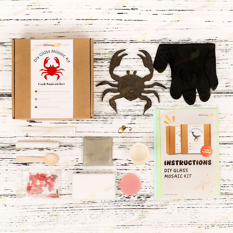 Crab Suncatcher Glass Mosaic Kit