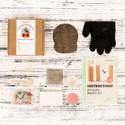 Christmas Tree Snow Globe Glass Mosaic Kit