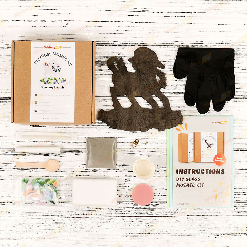 Spring Lamb Glass Mosaic Kit