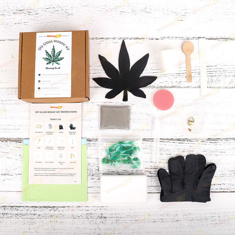 Hemp-leaf Glass Mosaic Kit