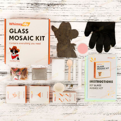 Cowboy Dog Glass Mosaic Kit