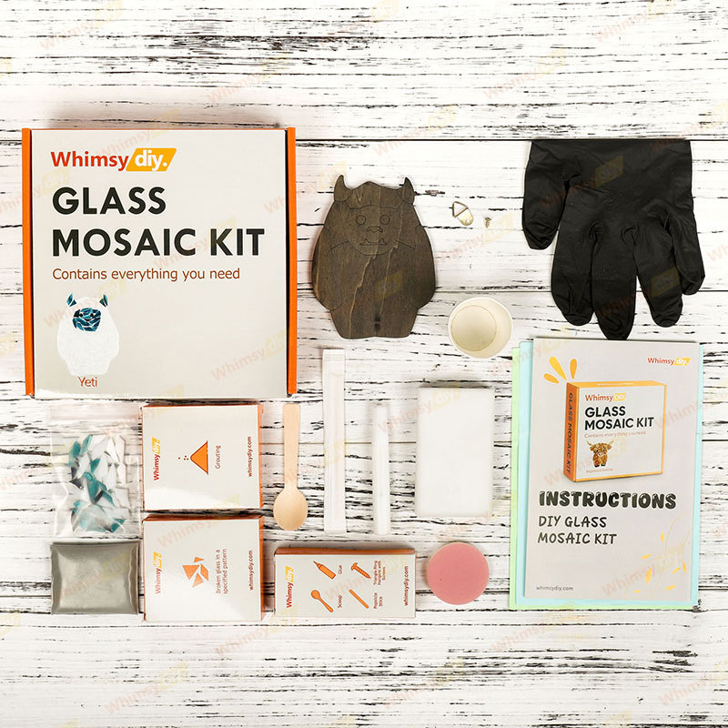 Whimsy DIY Yeti Glass Mosaic Kit Puzzles