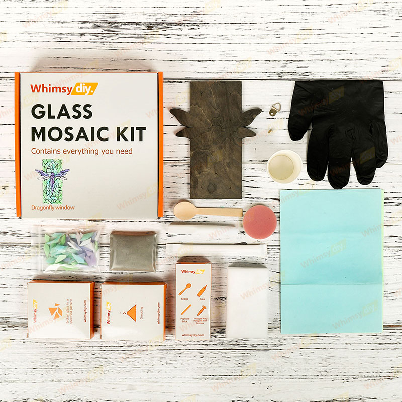 Whimsy DIY Dragonfly Window Glass Mosaic Kit Puzzles