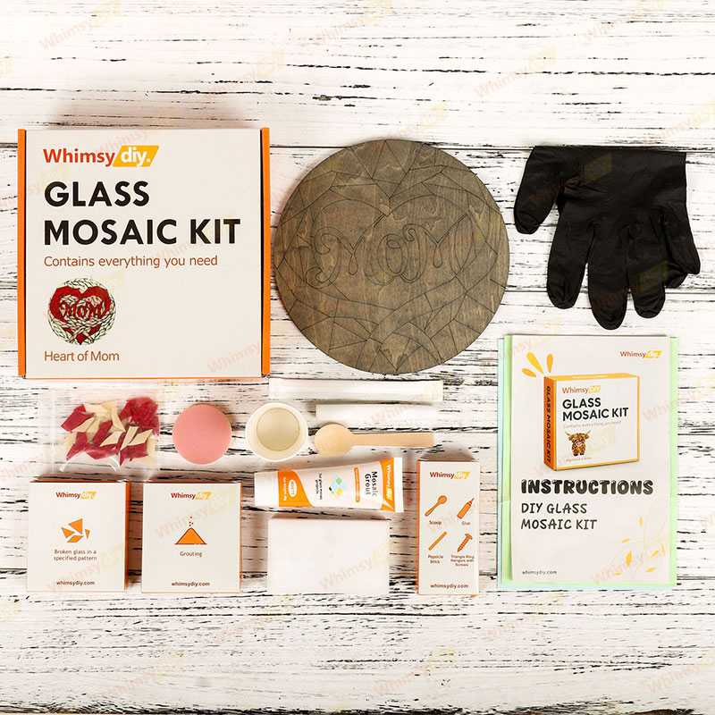 Whimsy DIY Heart of Mom Glass Mosaic Kit Puzzles