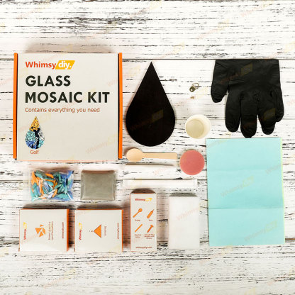 Whimsy DIY Golf Glass Mosaic Kit Puzzles