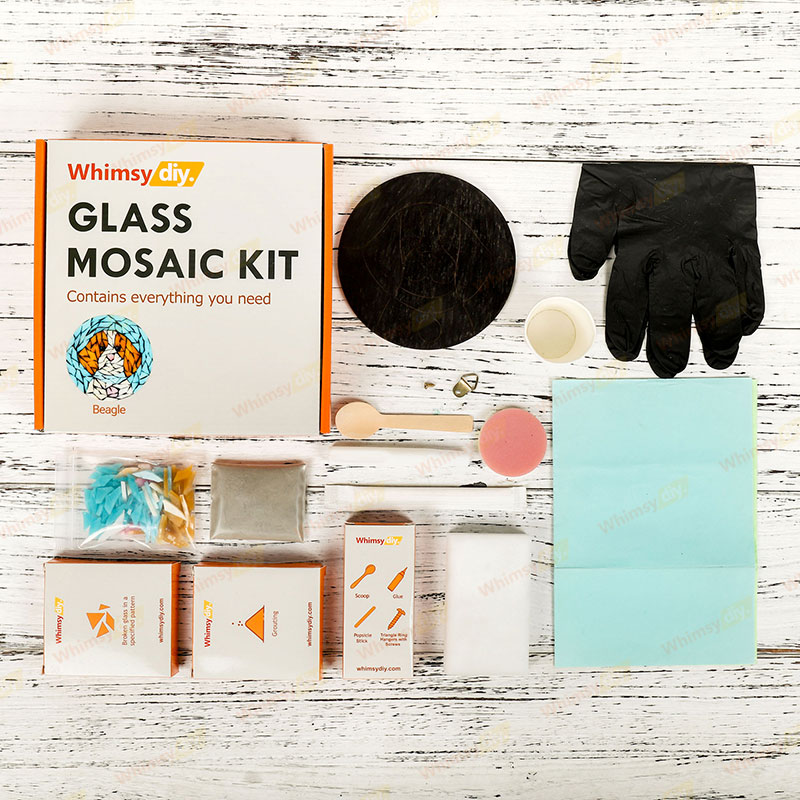 Whimsy DIY Beagle Glass Mosaic Kit Puzzles