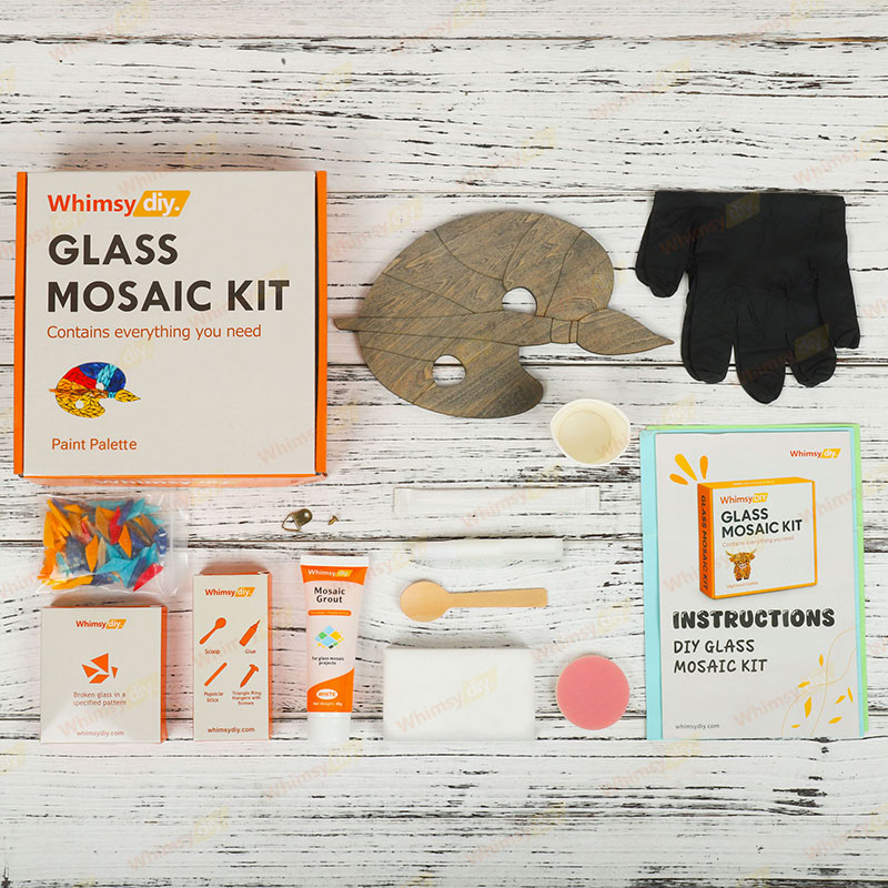 Whimsy DIY Paint Palette Glass Mosaic Kit Puzzles