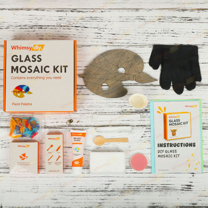 Whimsy DIY Paint Palette Glass Mosaic Kit Puzzles