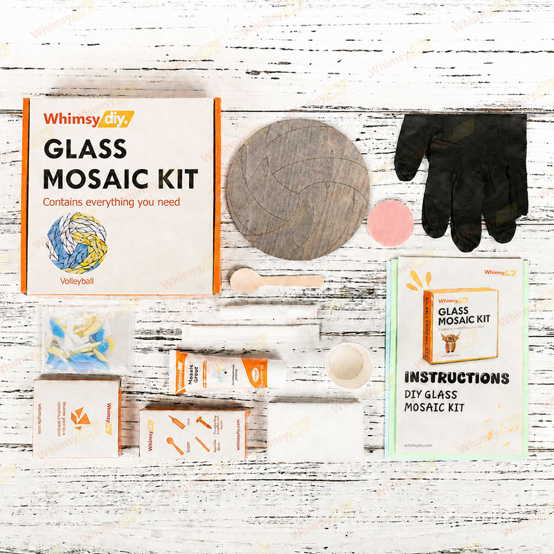 Whimsy DIY Volleyball Glass Mosaic Kit Puzzles