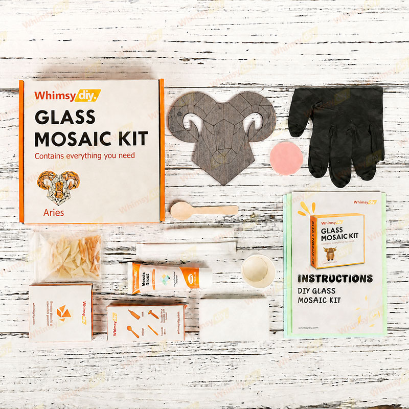 Whimsy DIY Twelve Constellations-Aries Glass Mosaic Kit Puzzles