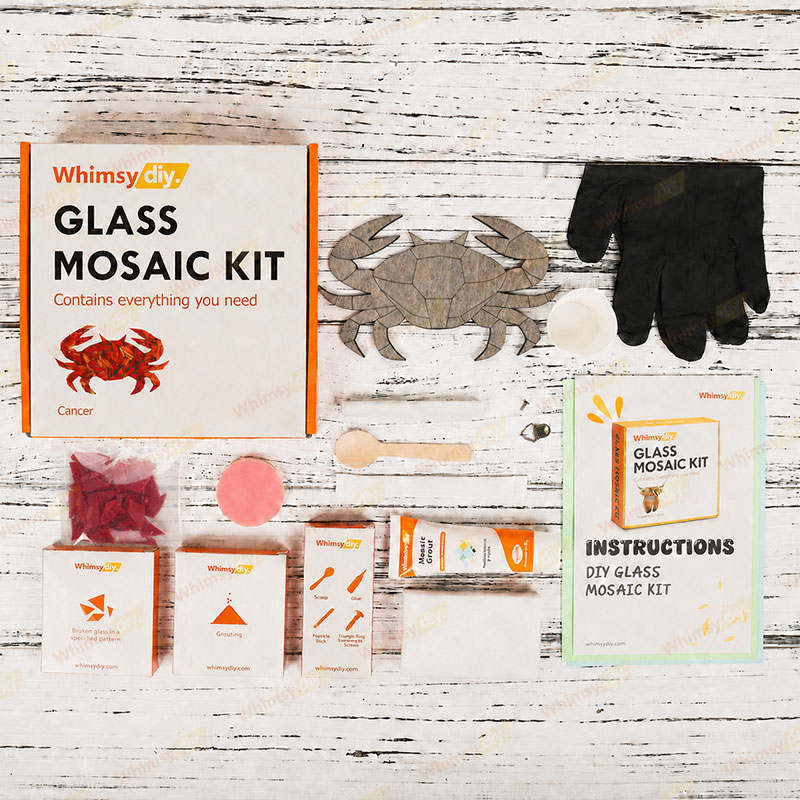 Whimsy DIY Twelve Constellations-Cancer Glass Mosaic Kit Puzzles
