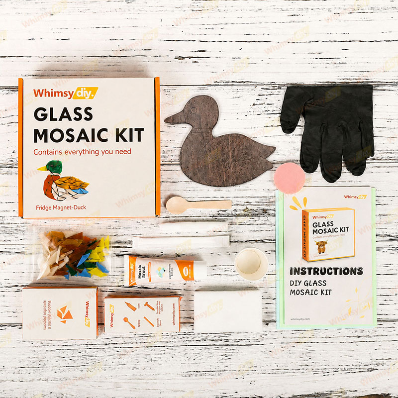 Whimsy DIY Fridge Magnet- Duck Glass Mosaic Kit Puzzles