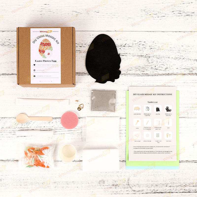 Flower Easter Egg Glass Mosaic Kit [New Pre-Order Special: Ships February 28th]