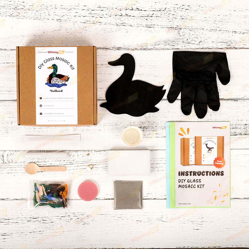 Mallard Duck Glass Mosaic Kit | DIY Arts & Crafts Kit for Adults