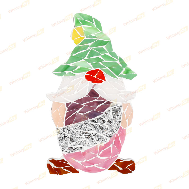 Whimsy DIY Easter Egg Gnome Style 1 Glass Mosaic Kit Puzzles