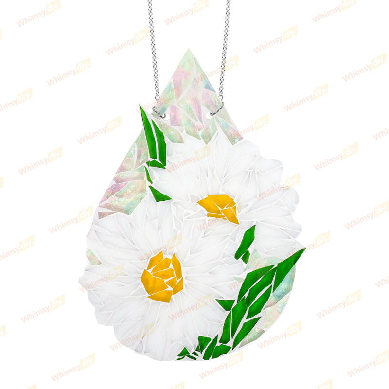 Whimsy DIY Daisies Teardrop Glass Mosaic Kit Puzzles