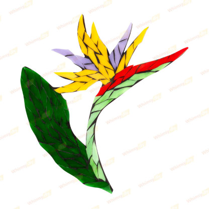 Bird of Paradise Flower Glass Mosaic Kit