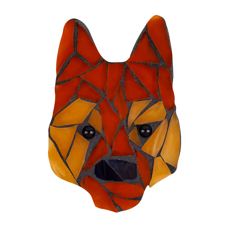 Whimsy DIY Fridge Magnet- German Shepherd Dog Glass Mosaic Kit Puzzles