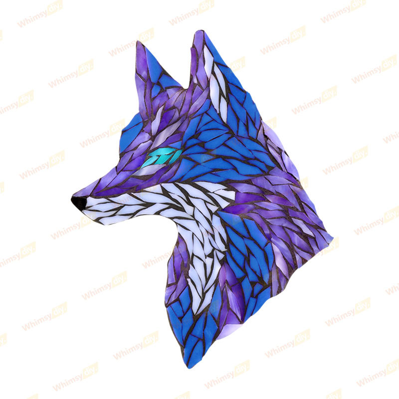 The Gazing Fox Glass Mosaic Kit-Whimsydiy