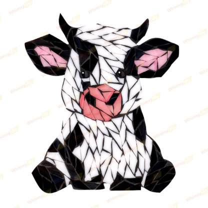 Sitting Cow Glass Mosaic Kit