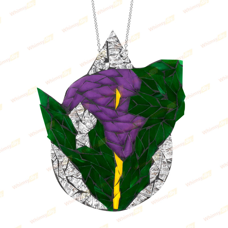 Whimsy DIY Calla Lily Teardrop Glass Mosaic Kit Puzzles