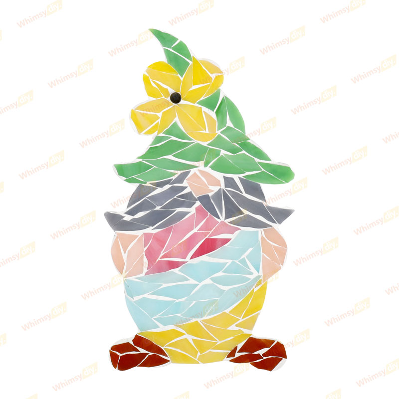 Whimsy DIY Easter Egg Gnome Style 2 Glass Mosaic Kit Puzzles