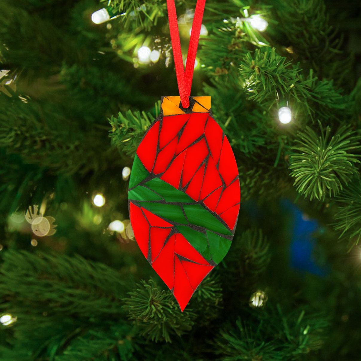 Christmas Lights Christmas Ornaments Glass Mosaic Kit