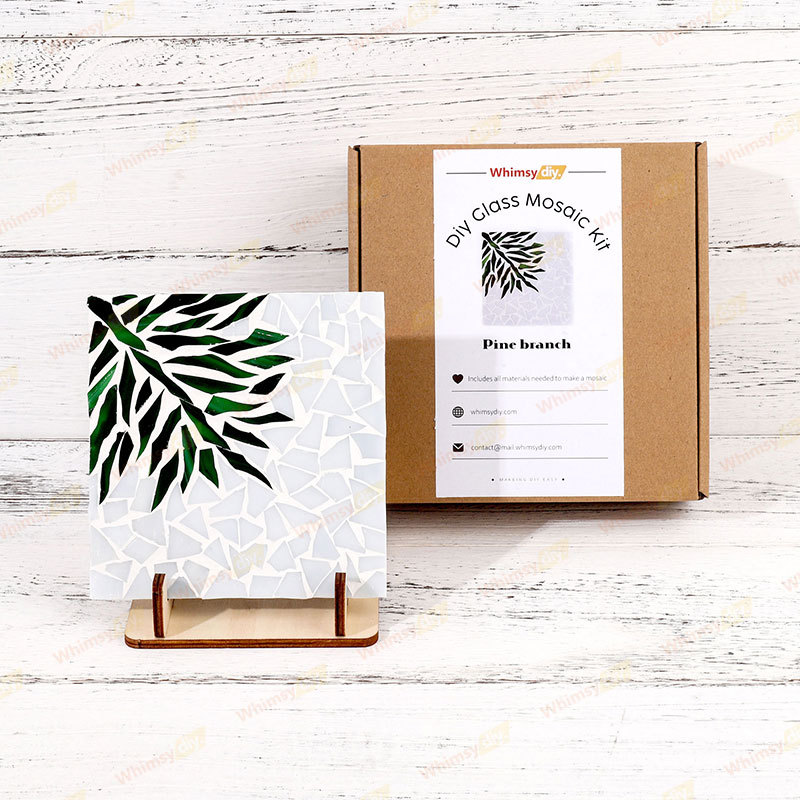 Pine Branch Glass Mosaic Kit-Whimsydiy