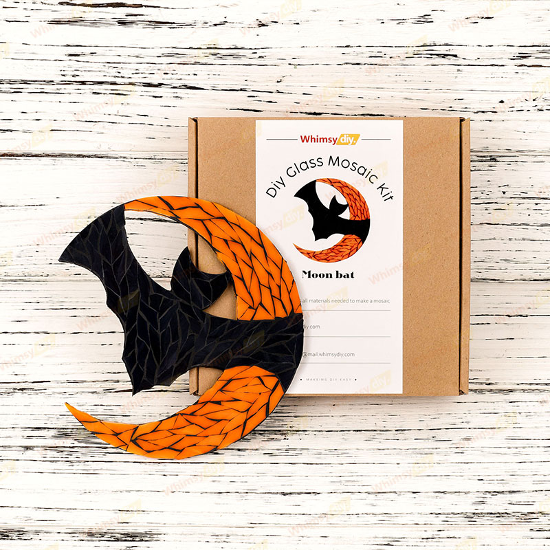 Moon Bat Glass Mosaic Kit