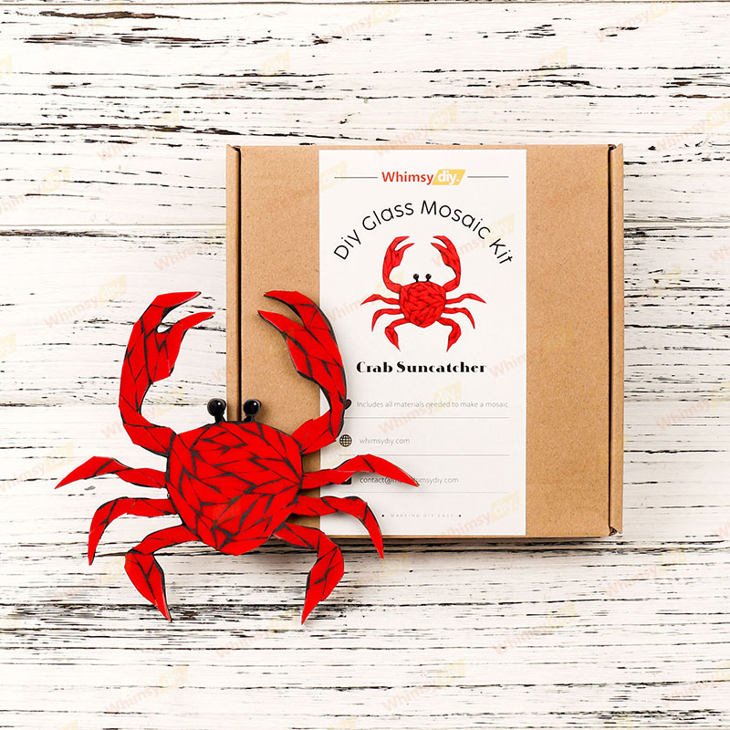 Crab Suncatcher Glass Mosaic Kit