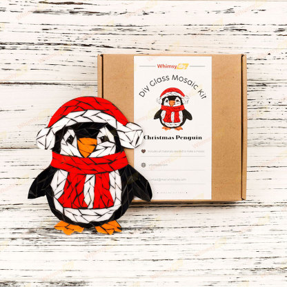 Christmas Penguin Glass Mosaic Kit
