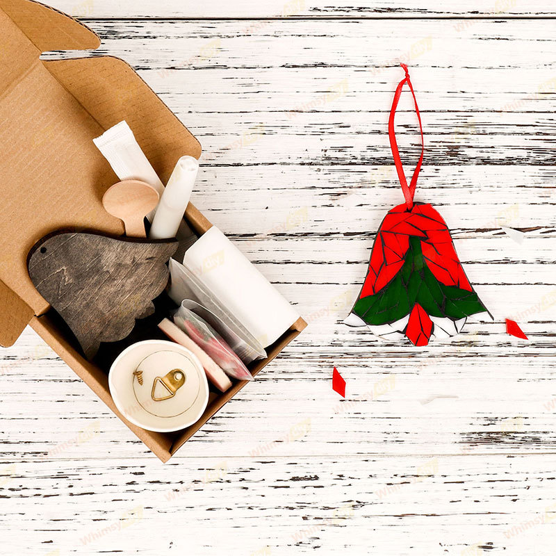 Christmas Bells Christmas Ornaments Glass Mosaic Kit-Style 1