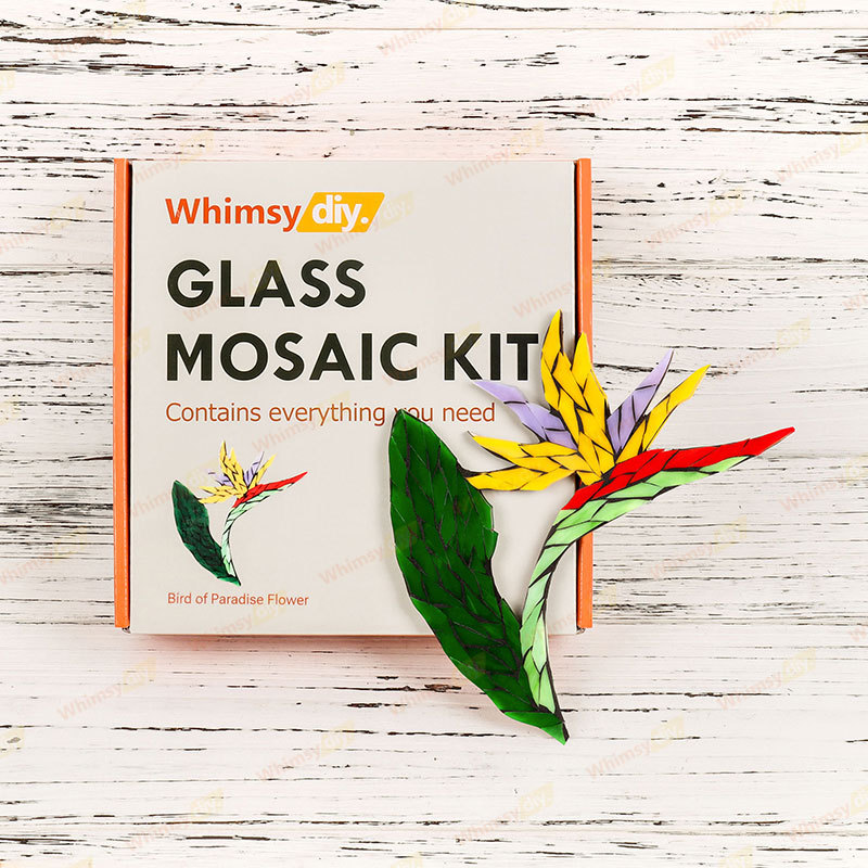 Bird of Paradise Flower Glass Mosaic Kit