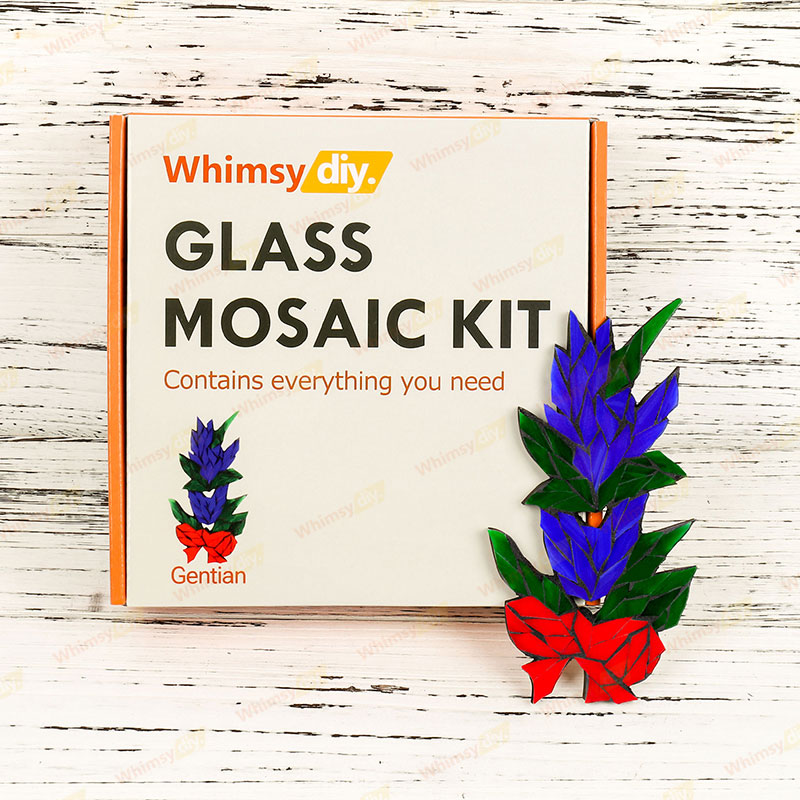Whimsy DIY Gentian Glass Mosaic Kit Puzzles