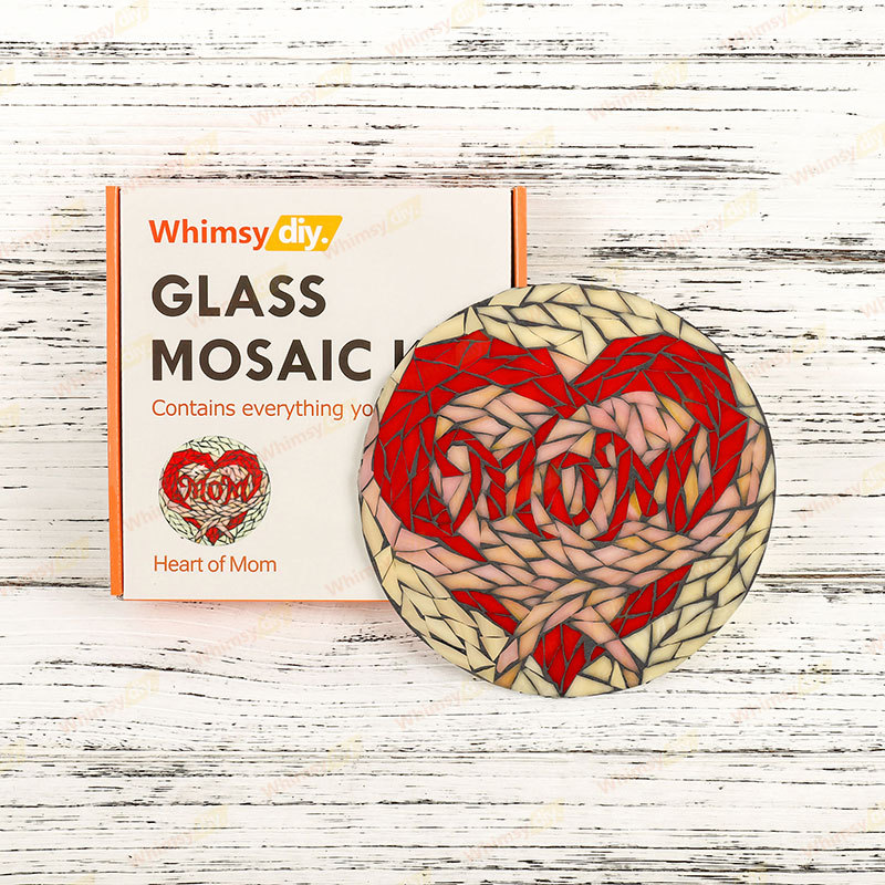 Whimsy DIY Heart of Mom Glass Mosaic Kit Puzzles
